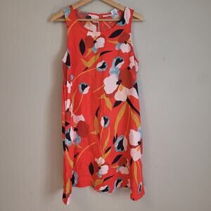 Sigrid Olsen Womens Knee Length Floral Tank Dress Size S Multicolor‎ Y Neck